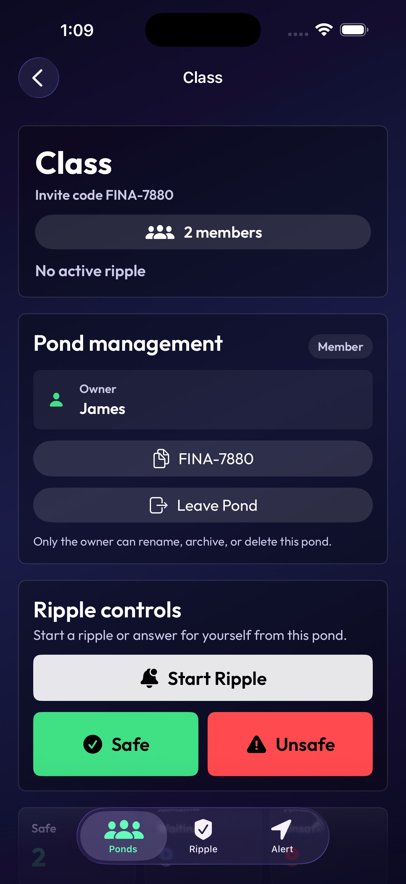 RipplePond Start Ripple screenshot